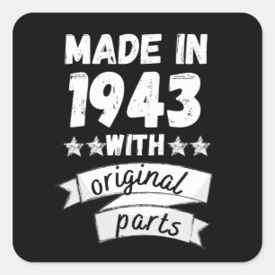 Adesivo Quadrado fabricado em 1943 com peças originais,
