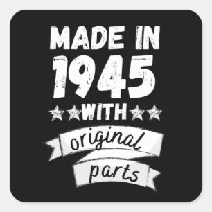 Adesivo Quadrado fabricado em 1945 com peças originais,