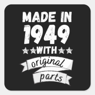 Adesivo Quadrado fabricado em 1949 com peças originais,