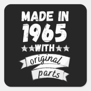 Adesivo Quadrado fabricado em 1965 com peças originais,