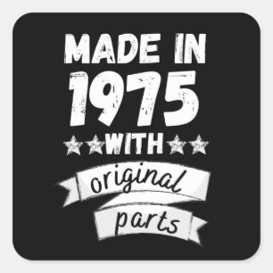 Adesivo Quadrado fabricado em 1975 com peças originais,