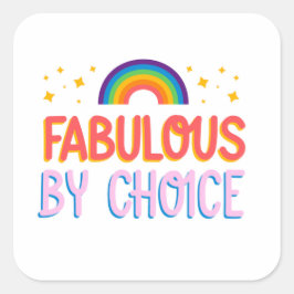 Adesivo Quadrado Fabuloso por Escolha de Vinheta LGBT Grande