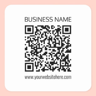 Adesivo Quadrado Faça um Código QR Empresarial Instantaneamente e T