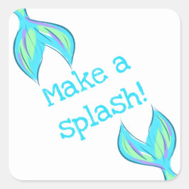Adesivo Quadrado Faça um Splash! Sereia