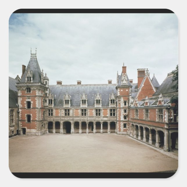 Adesivo Quadrado Facade da Ala Louis XII, 1498-1503 (Frente)