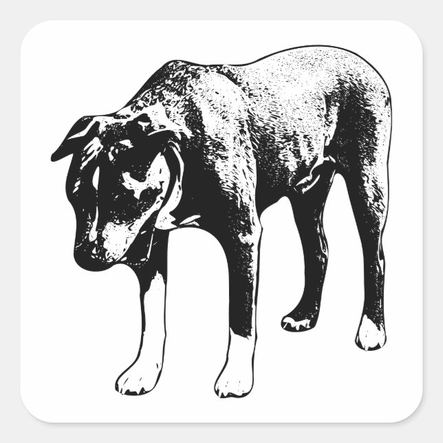 Adesivo Quadrado Face a Face - Grande Trabalho em Linhagem (Frente)