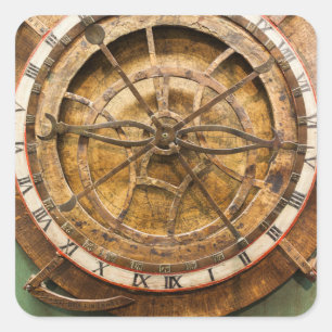 Adesivo Quadrado Face de relógio antiga, Alemanha