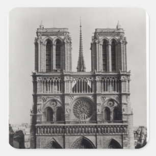 Adesivo Quadrado Fachada de Notre-Dame, Paris, final do século XIX