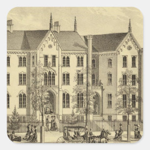 Adesivo Quadrado Faculdade fêmea Pittsburgh de Pittsburgh