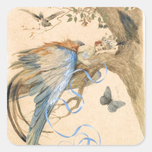 Adesivo Quadrado Fada Florestal