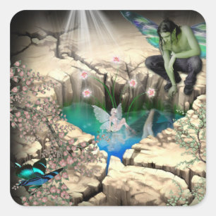 Adesivo Quadrado Faerie em Elven Pond
