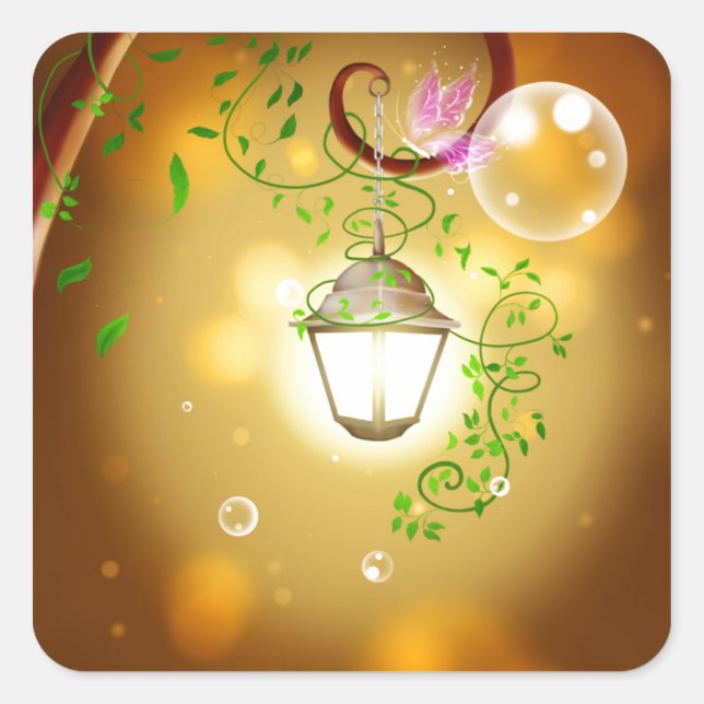 Adesivo Quadrado Fairy Lantern (Frente)