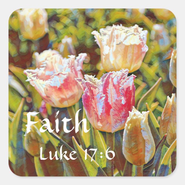 Adesivo Quadrado Faith Luke Tulip Sticker (Frente)