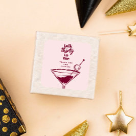Adesivo Quadrado Fale Comigo 30 aniversário de 30 anos Martini