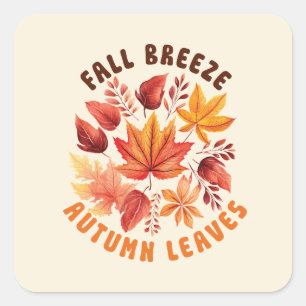 Adesivo Quadrado Fall Breeze, Autumn Leaves