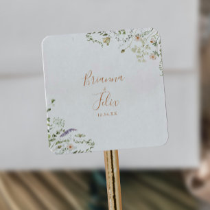 Adesivo Quadrado Fall Garden Wildflower Envelope Seals