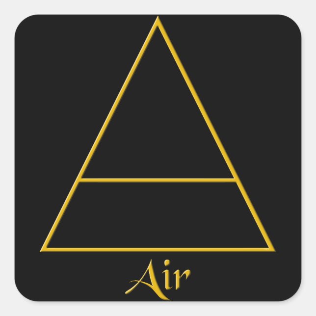 Adesivo Quadrado Falln Pagan Air Element Symbol (Frente)