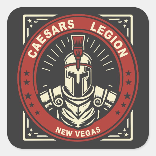 Adesivo Quadrado Fallout New Vegas Caesars Legion (Frente)