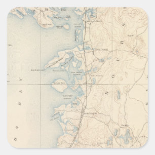 Adesivo Quadrado Falmouth, Massachusetts