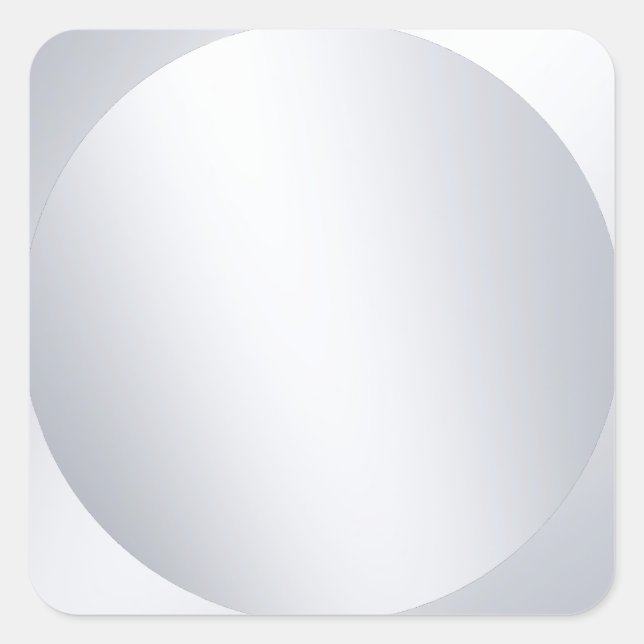 Adesivo Quadrado Falso modelo personalizado em prata acabamento met (Frente)