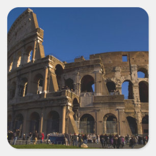 Adesivo Quadrado Famoso Coliseu em Roma Itália Marco