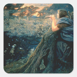 Adesivo Quadrado “Fantasia do Crepúsculo” por Edward Robert Hughes