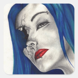 Adesivo Quadrado Fantasia Gótica de Terror Surreal Maravilhosamente