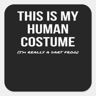 Adesivo Quadrado fantasia humana é uma obra de sapo dardo halloween