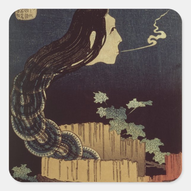 Adesivo Quadrado Fantasma Japonês (Frente)