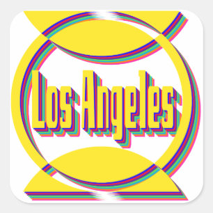 Adesivo Quadrado Fantástico de Los Angeles 1 Sticker