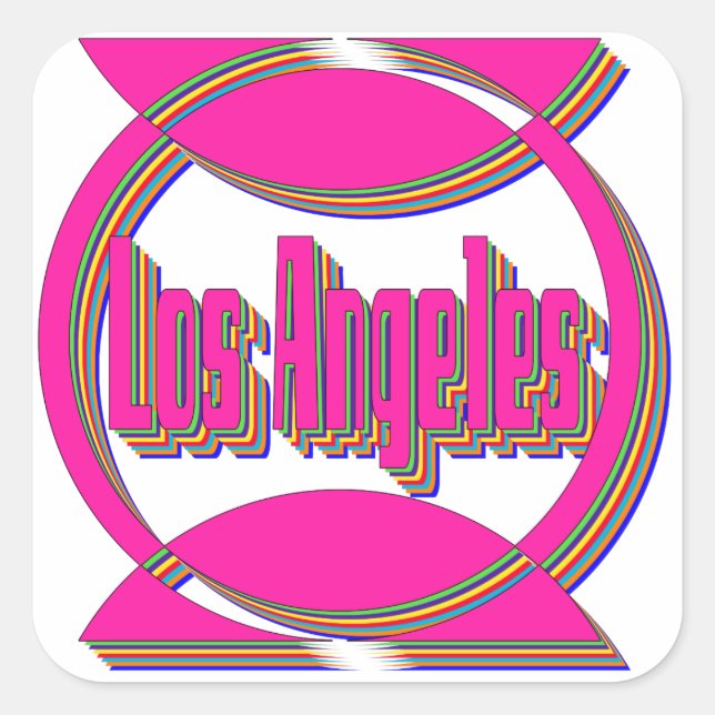 Adesivo Quadrado Fantástico Sticker 3 de Los Angeles (Frente)