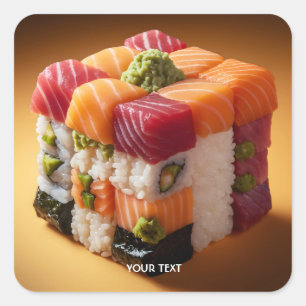 Adesivo Quadrado Fantasy Cubo Sushi Pequeno