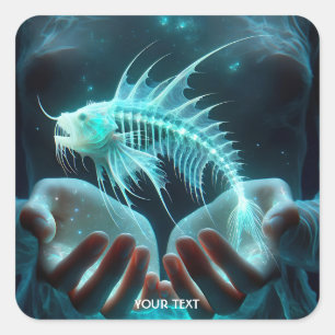 Adesivo Quadrado Fantasy Cuja Mão de Peixe Fresca