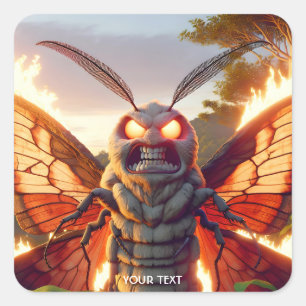 Adesivo Quadrado Fantasy Cute Angry Insect Eyes