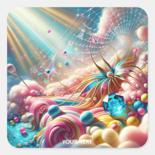 Adesivo Quadrado Fantasy Cute Candy Web Light