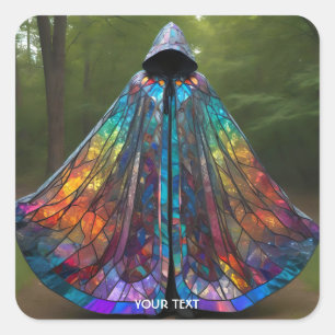 Adesivo Quadrado Fantasy Cute Cloak StainGlass