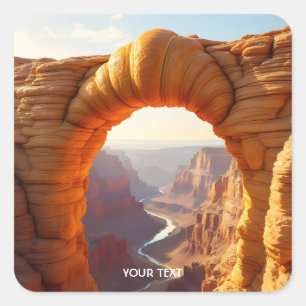 Adesivo Quadrado Fantasy Cute Croissant Arch Canyon