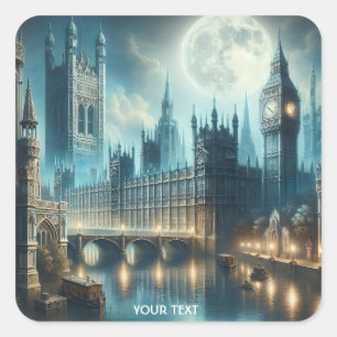 Adesivo Quadrado Fantasy Cute Gothic London Night