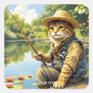 Adesivo Quadrado Fantasy Cute Lake Fish