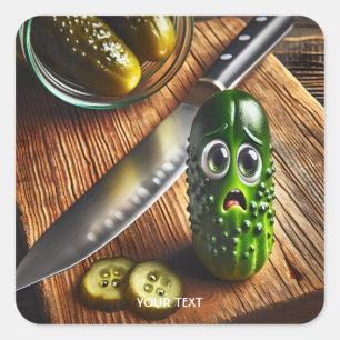 Adesivo Quadrado Fantasy Cute Pickles Conselho Jar