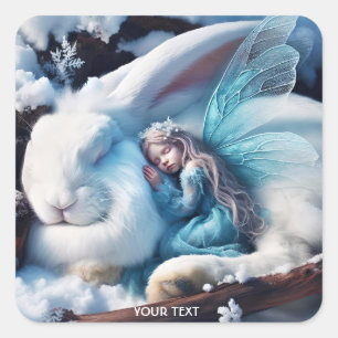 Adesivo Quadrado Fantasy Cute Sleting Girl Bunny