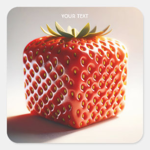Adesivo Quadrado Fantasy Cute Square Red Strawberry