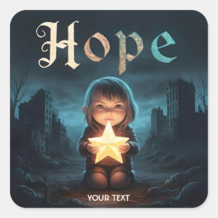 Adesivo Quadrado Fantasy Cute Star Girl Hope