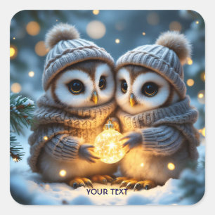 Adesivo Quadrado Fantasy Cute Two Baby Ows