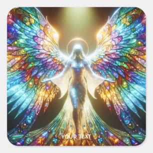Adesivo Quadrado Fantasy Cute Vibrant Angel Light