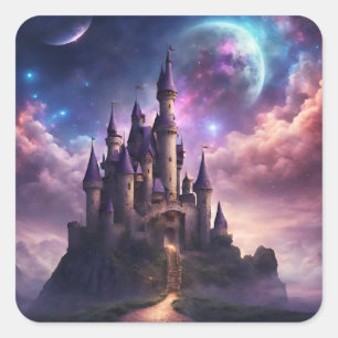 Adesivo Quadrado Fantasy Fairy Tale Castle