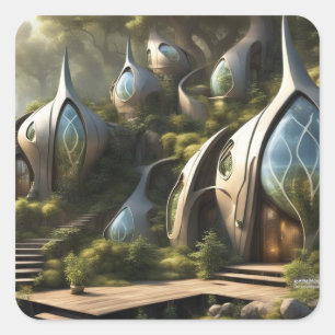 Adesivo Quadrado Fantasy Lands