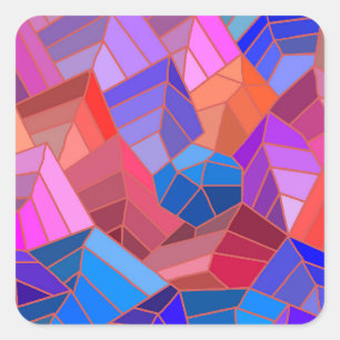 Adesivo Quadrado Fantasy Mounains View do Céu