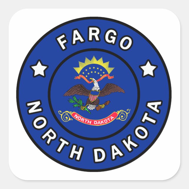 Adesivo Quadrado Fargo North Dakota (Frente)