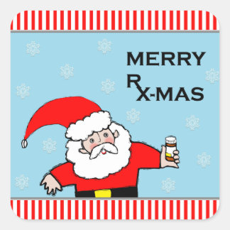 Adesivo Quadrado farmácia vinhetas de Natal
